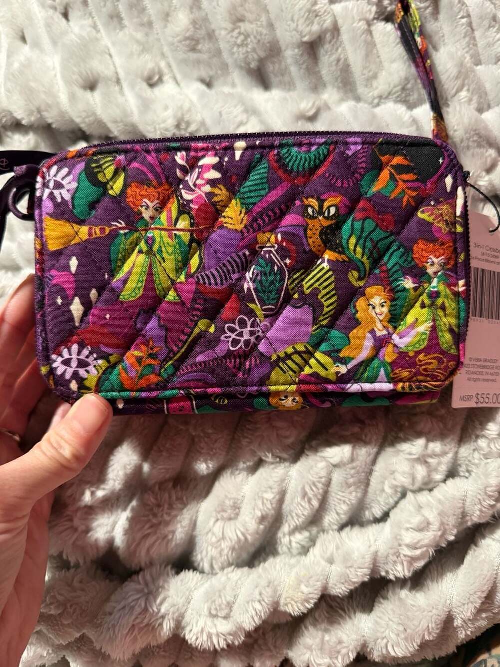 Vera Bradley Disney Hocus Pocus Blooms and Brooms 3-in-1 Crossbody Bag